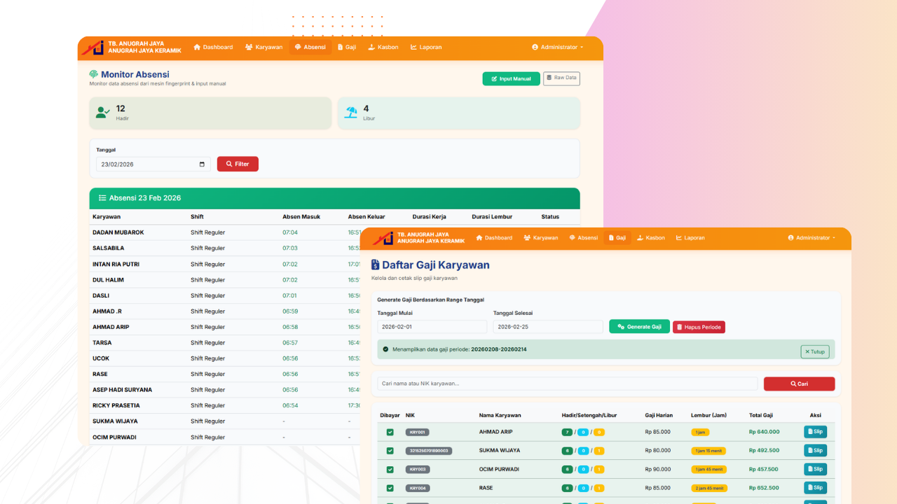 Screenshot Portofolio Dashboard 3
